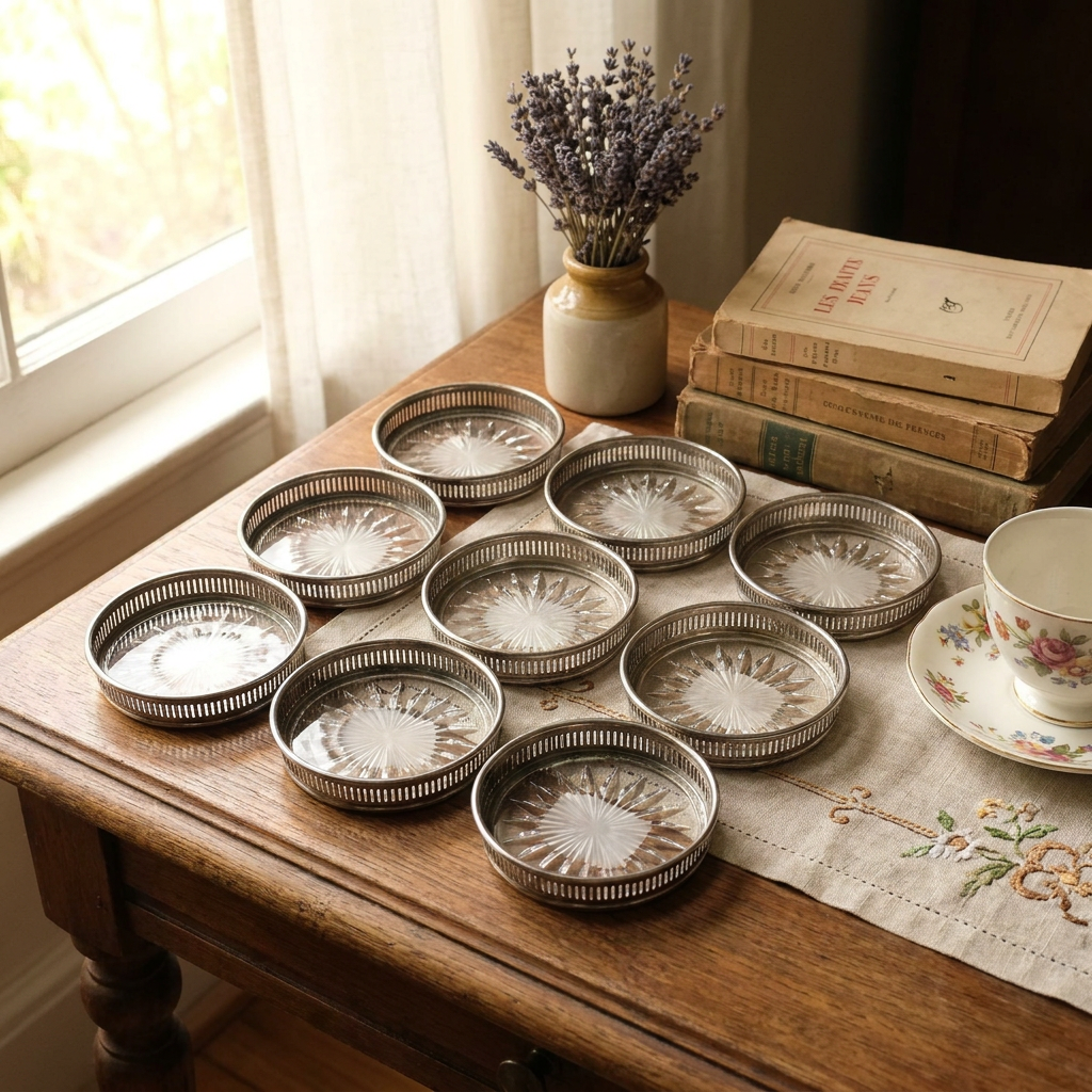Vintage Silver Coasters