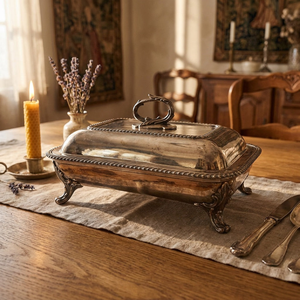 Vintage Silver Serving Dish