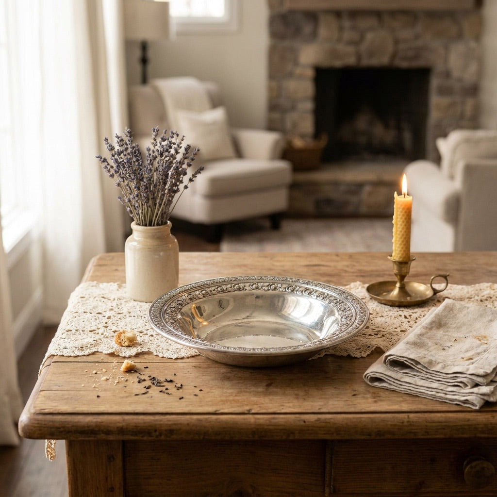 Vintage Silver Daisy Bowl