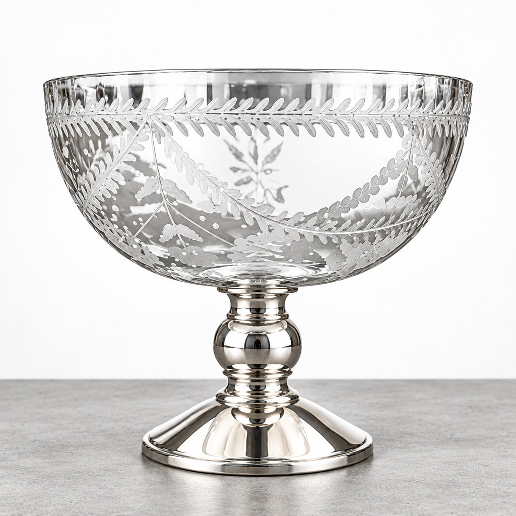 Engraved Glass Bowl