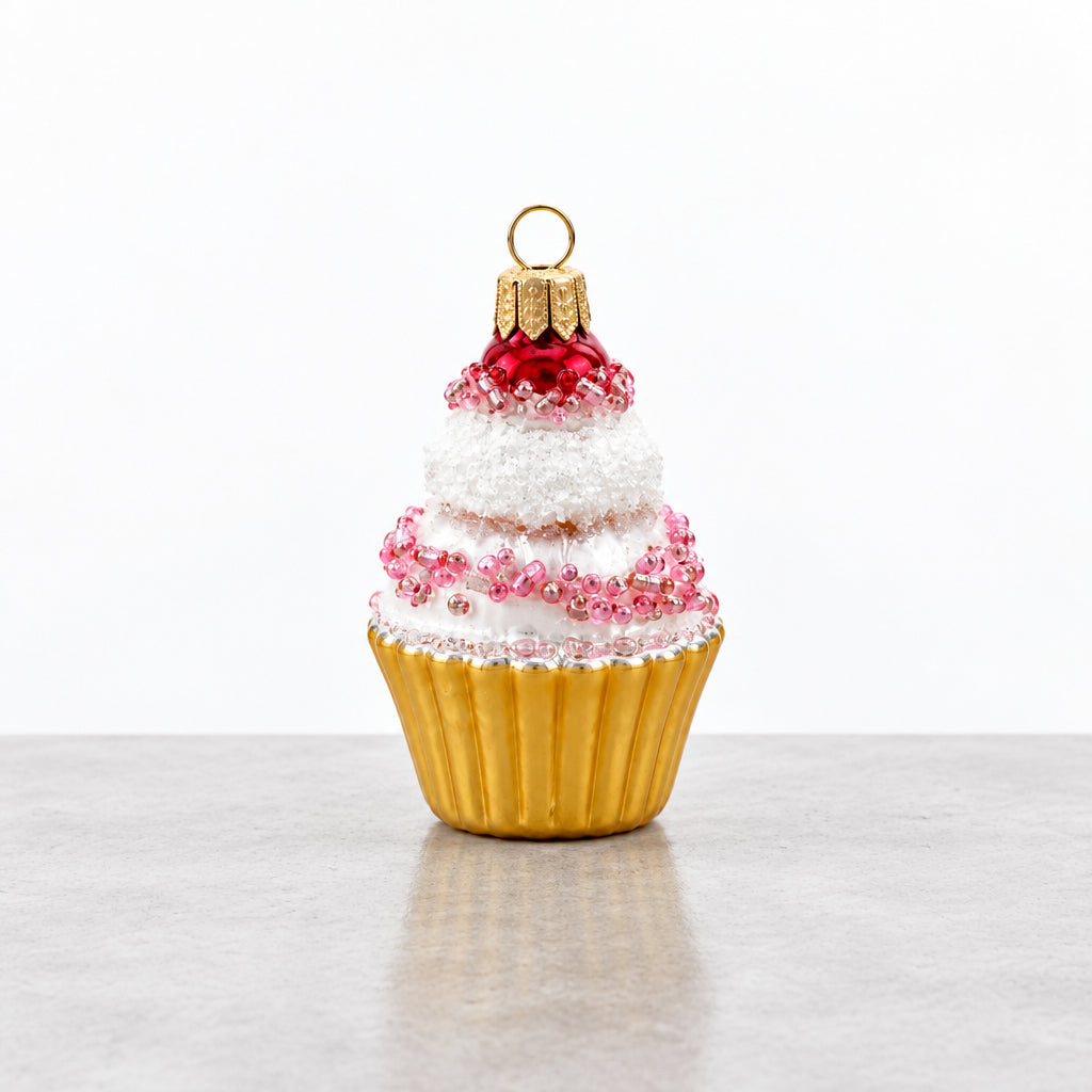Cherry Cupcake Ornament