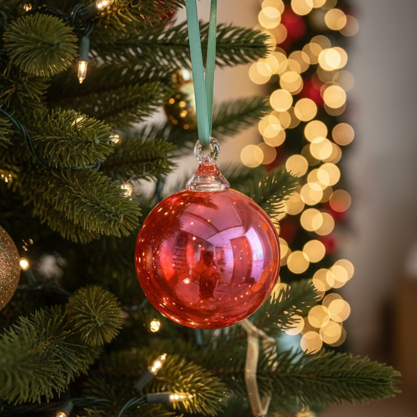 Rainier Chery Glass Ornament
