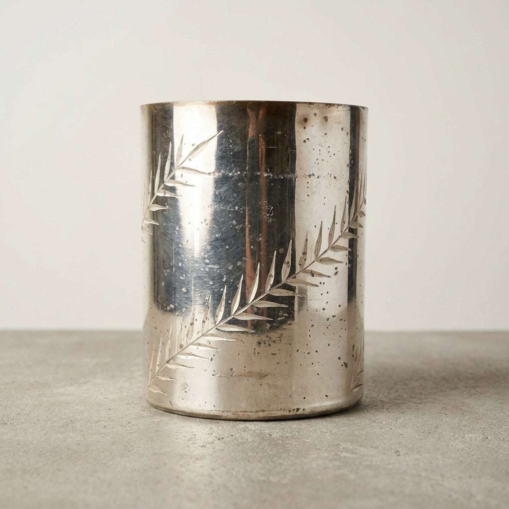 Silver Mercury Glass Cylinder