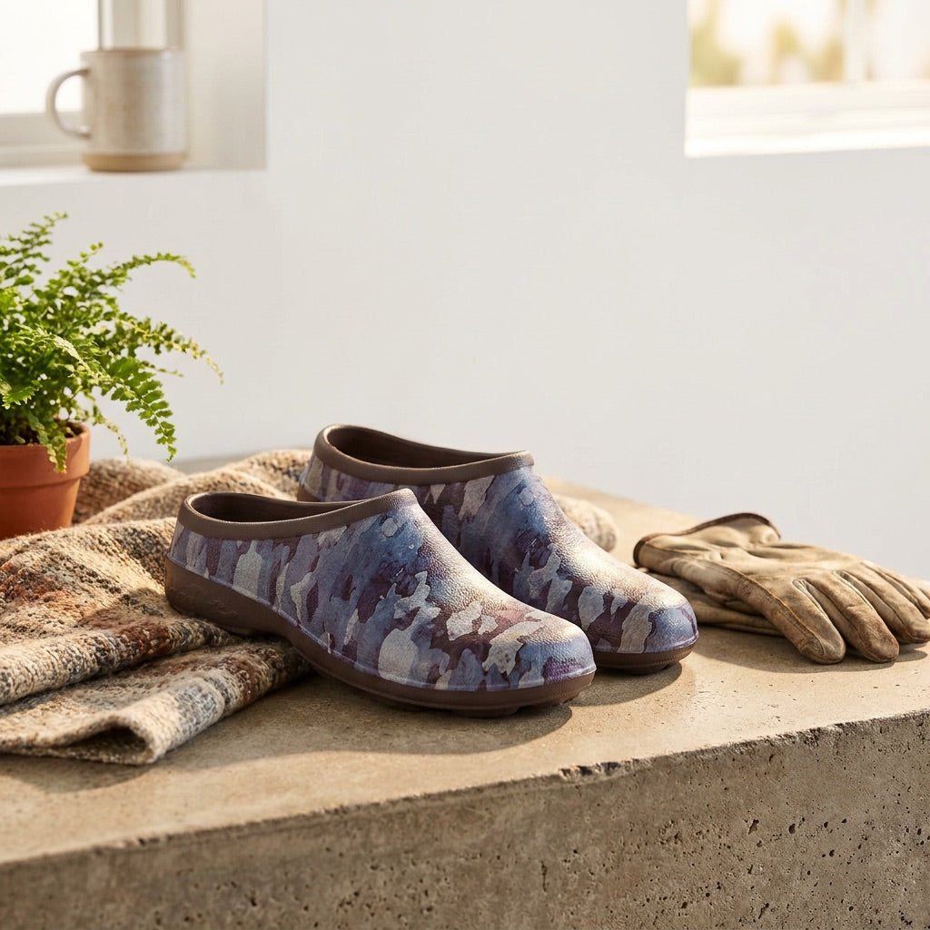 Blue Camo Waterproof Gardening Shoe