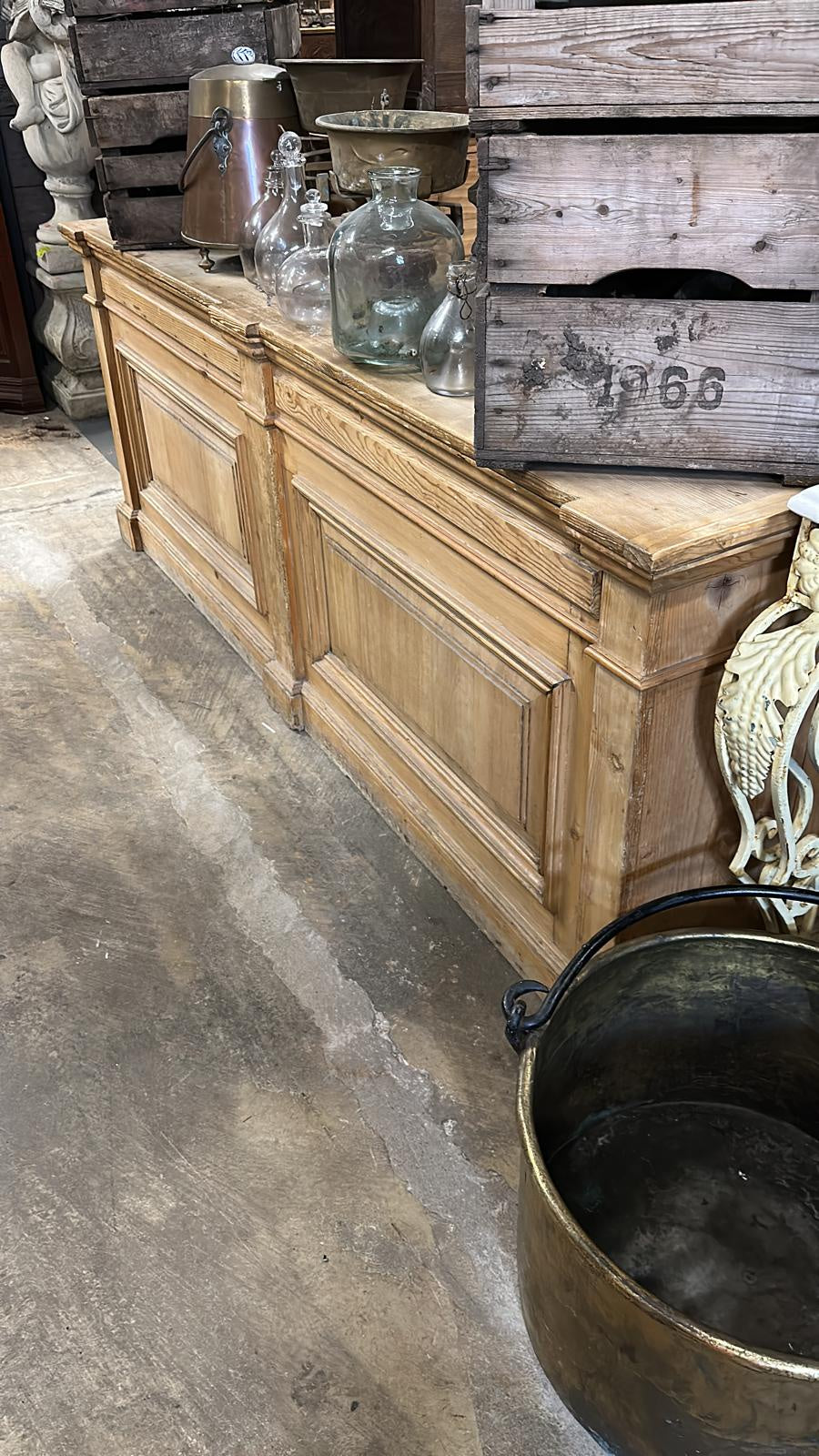 Antique Pine 2-Panel Dresser