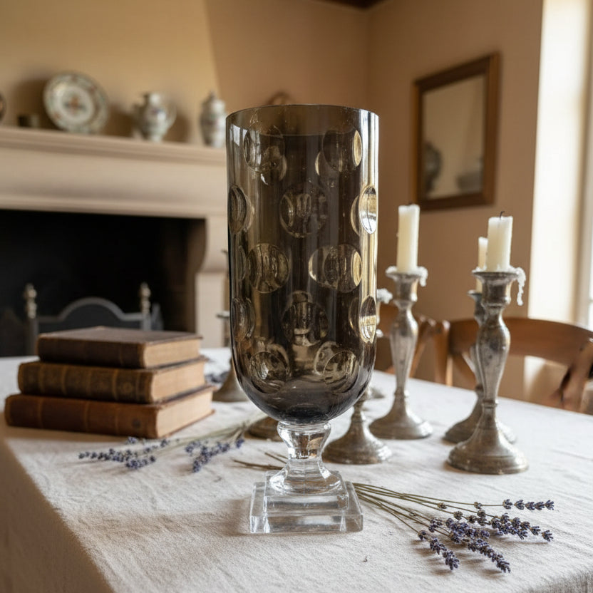 Orb Cut Glass Hurricane