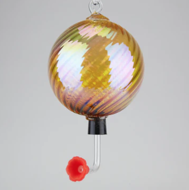 Glass Hummingbird Feeder