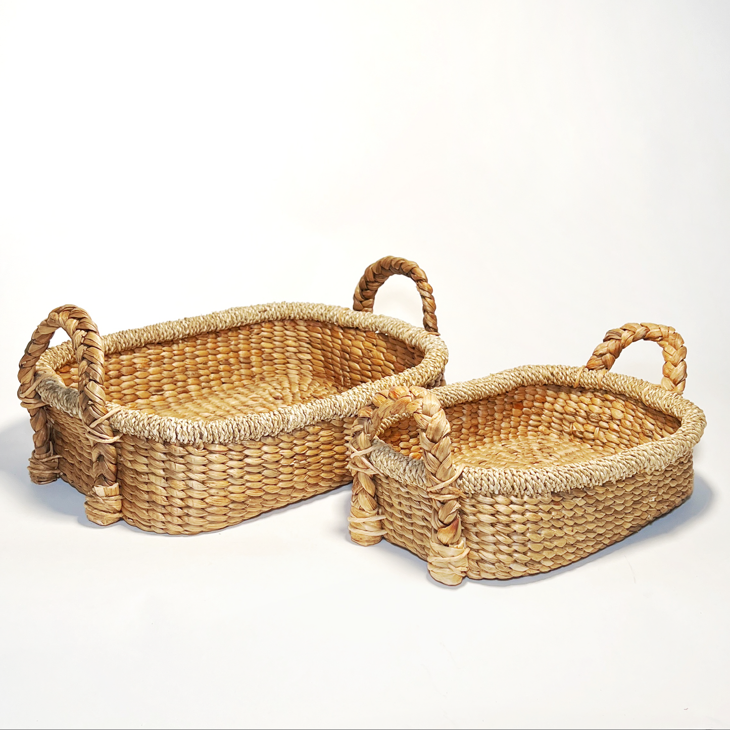 Braided Water Hyacinth Baskets