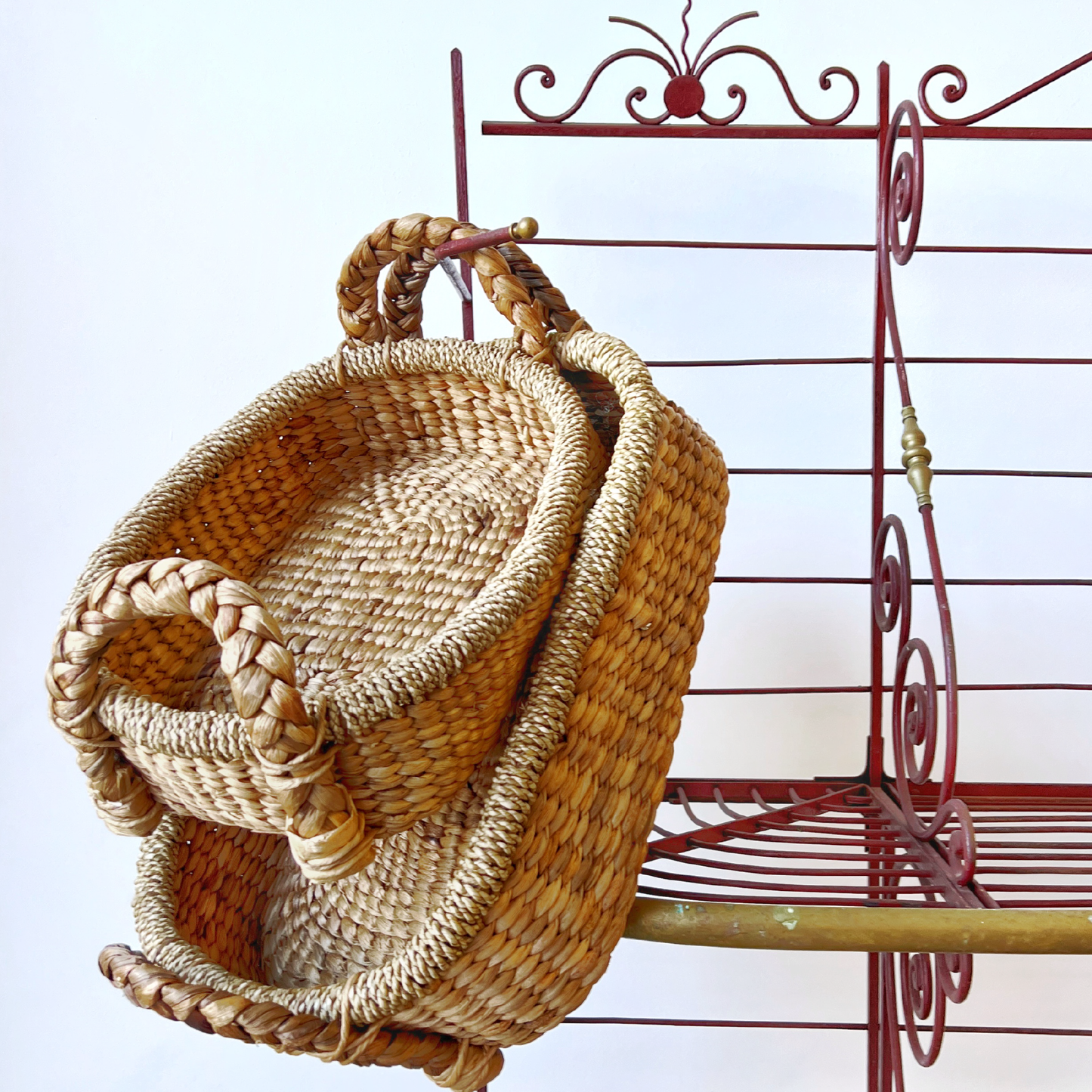 Braided Water Hyacinth Baskets