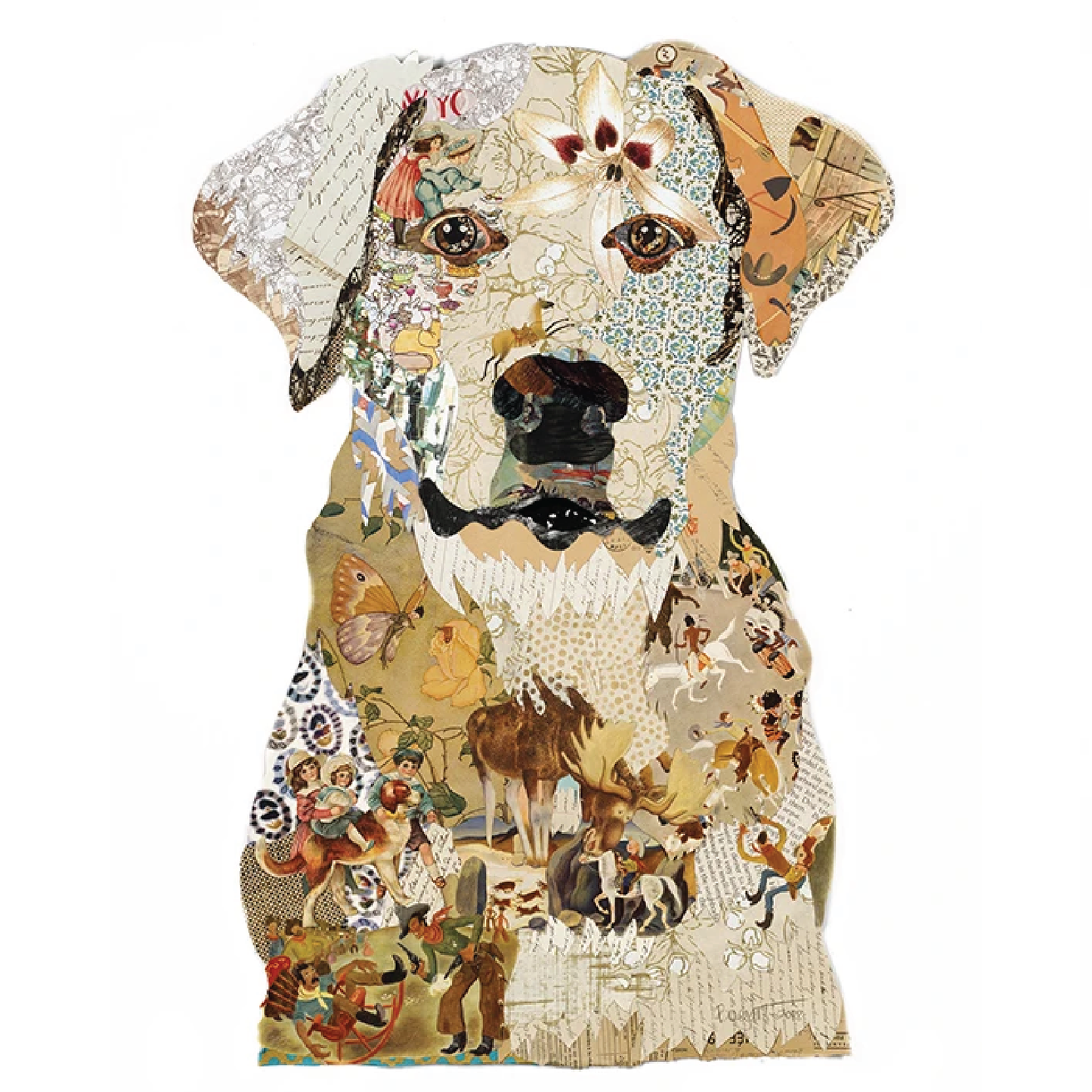 White Lab II by Brenda Bogart, Silhouette Archival Print