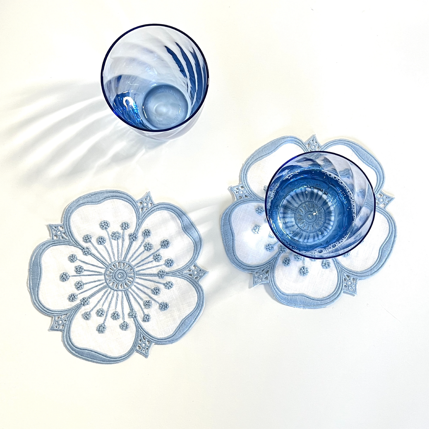 Fleur Embroidered Coasters