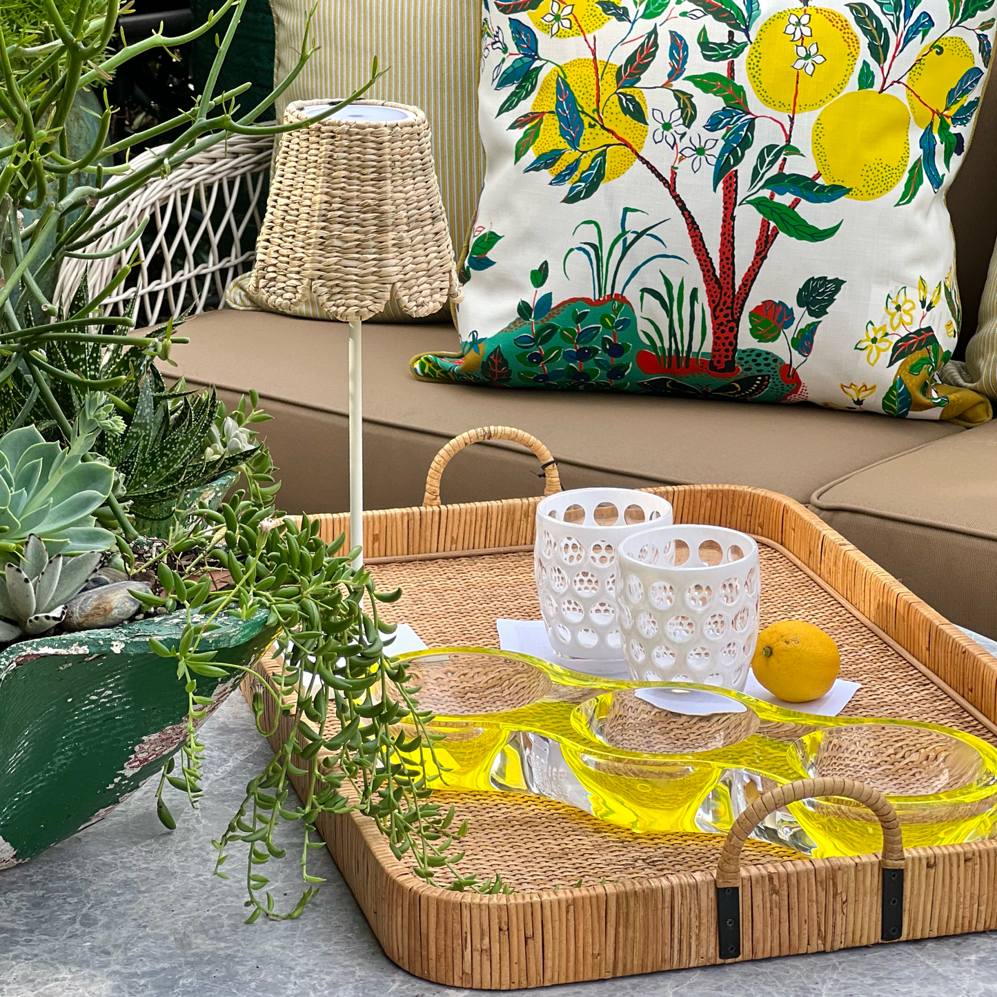 George Town Rattan Trays