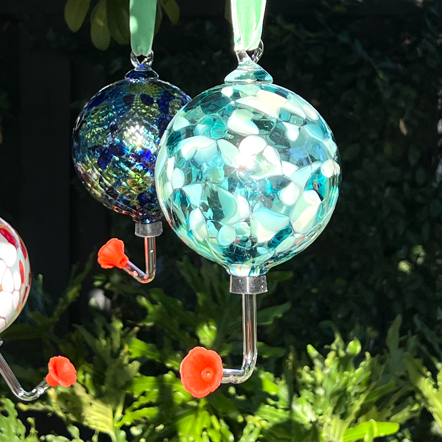 Glass Hummingbird Feeder