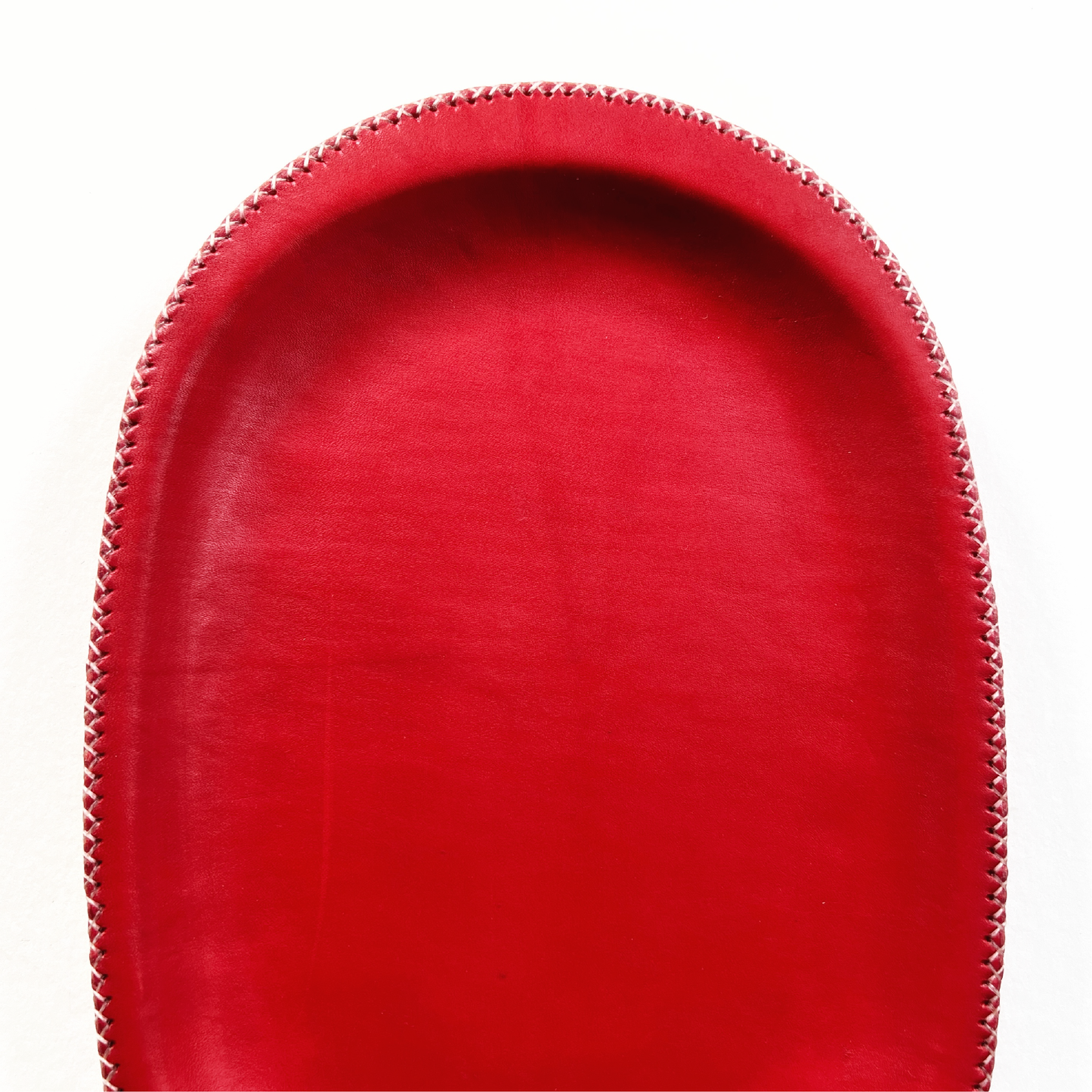 Hand Stitched Leather Oval Trays
