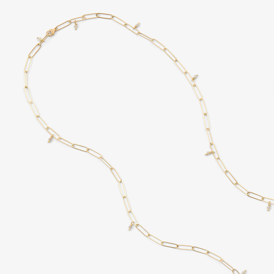 18k Gold Diamond Mini Popsicle Necklace