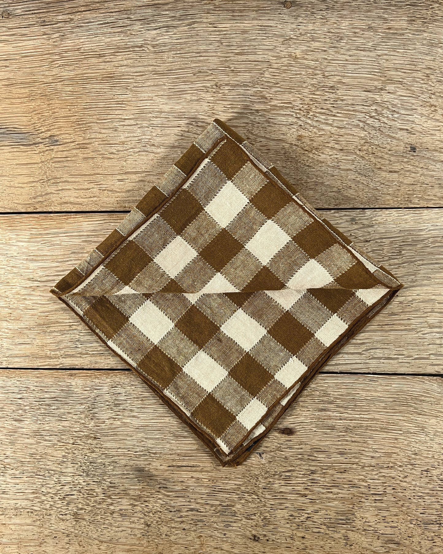 Maison de Vacances Bourdon Vintage Vichy Linen Napkins
