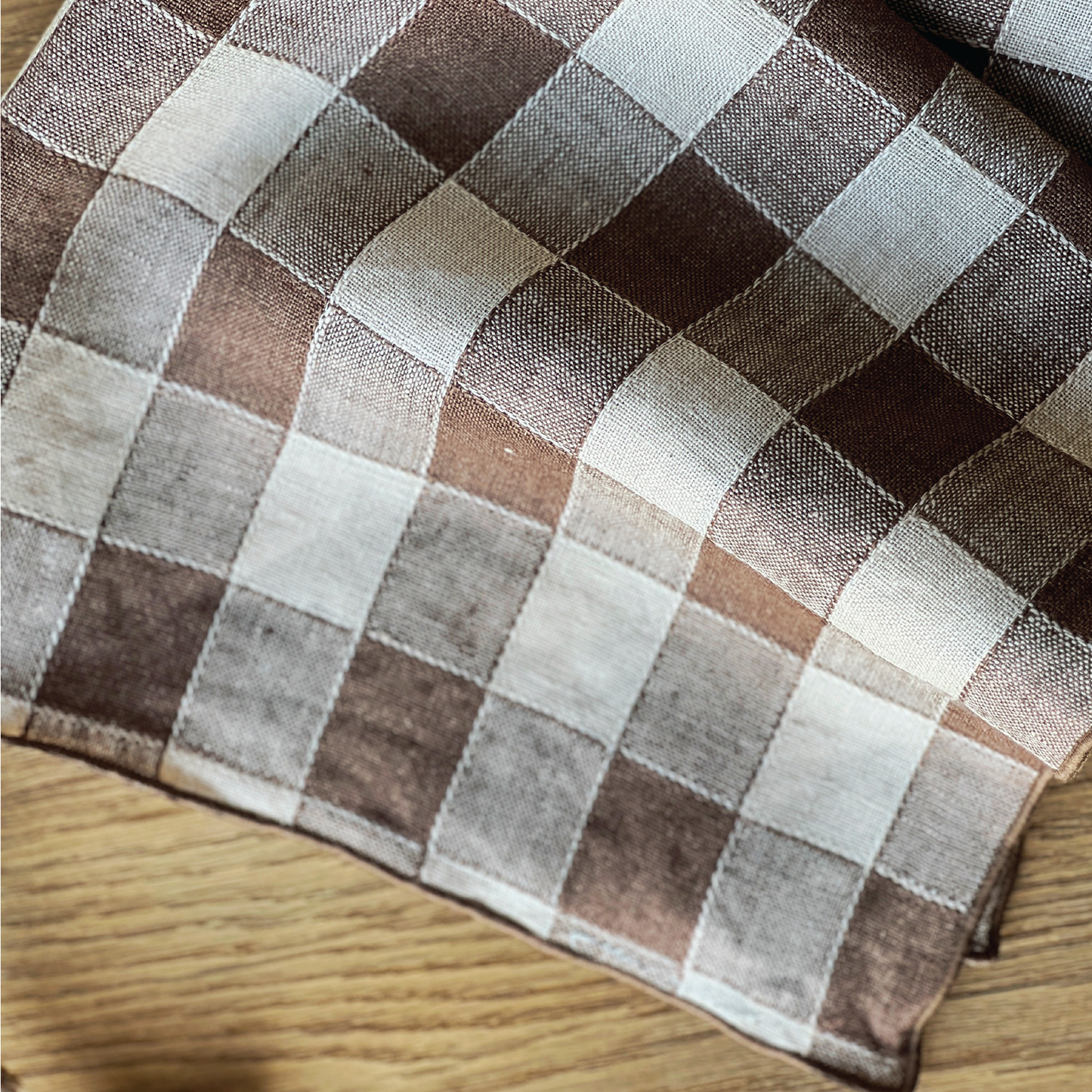 Maison de Vacances Bourdon Vintage Vichy Linen Napkins