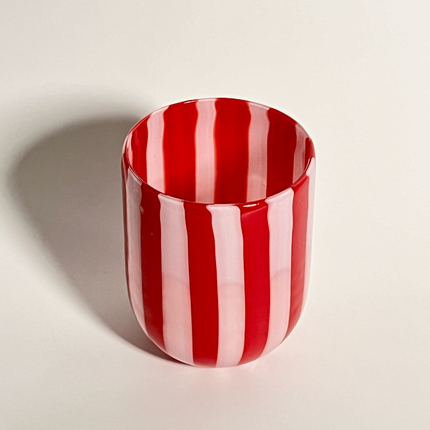 Opaque Murano Cane Glass Tumbler
