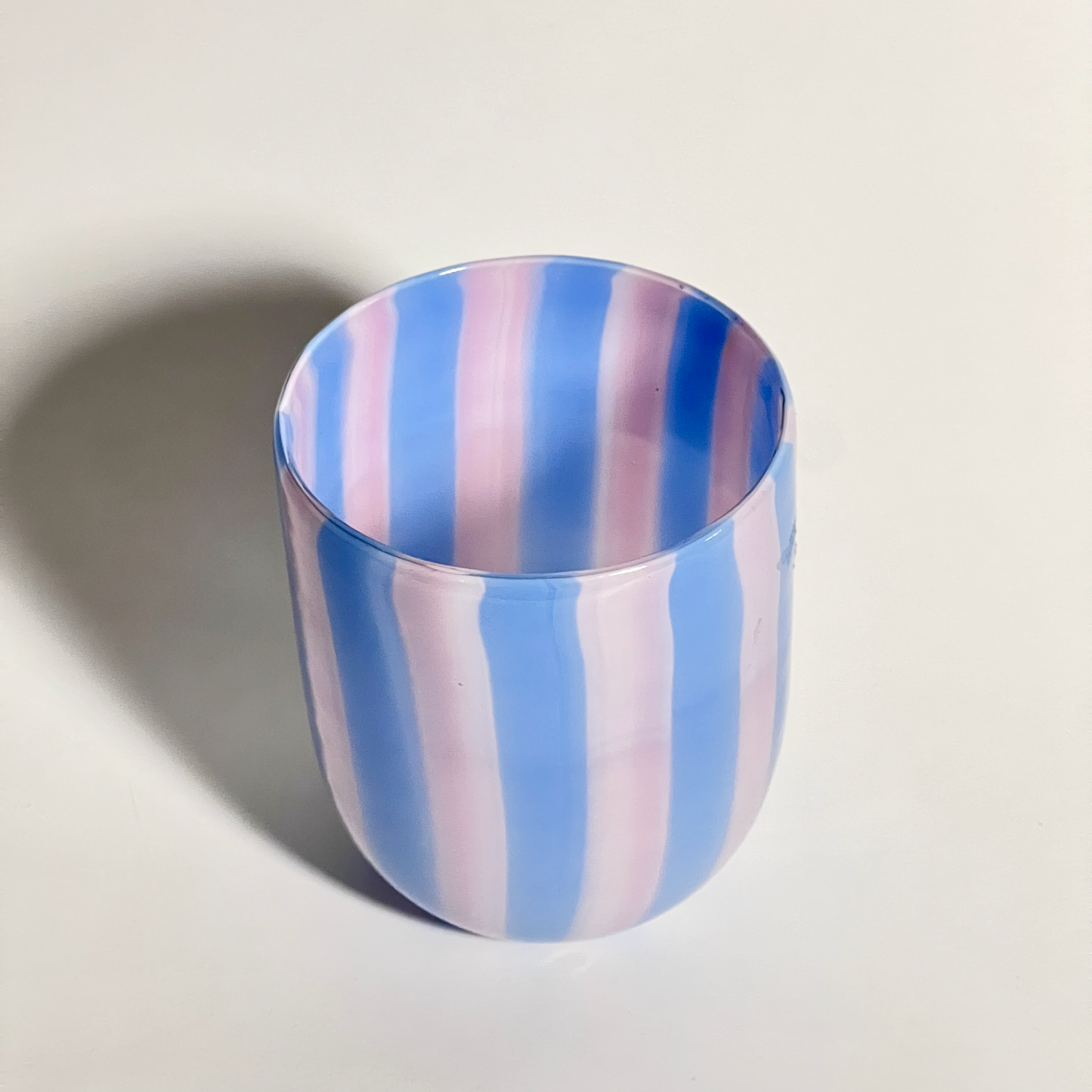 Opaque Murano Cane Glass Tumbler