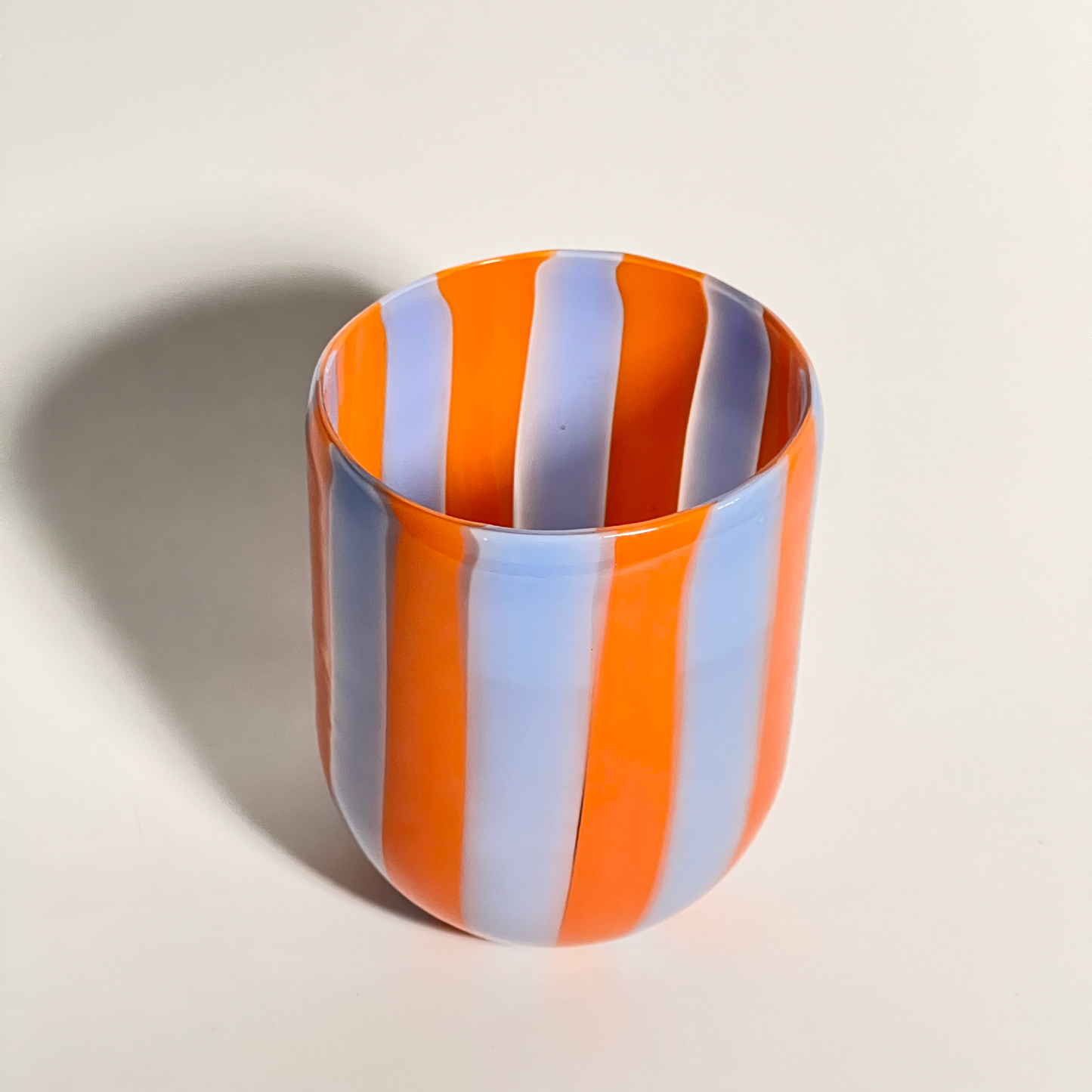 Opaque Murano Cane Glass Tumbler