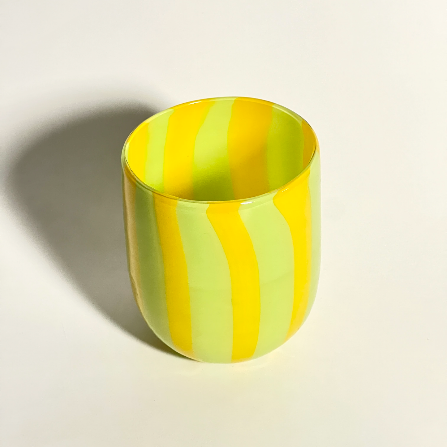 Opaque Murano Cane Glass Tumbler