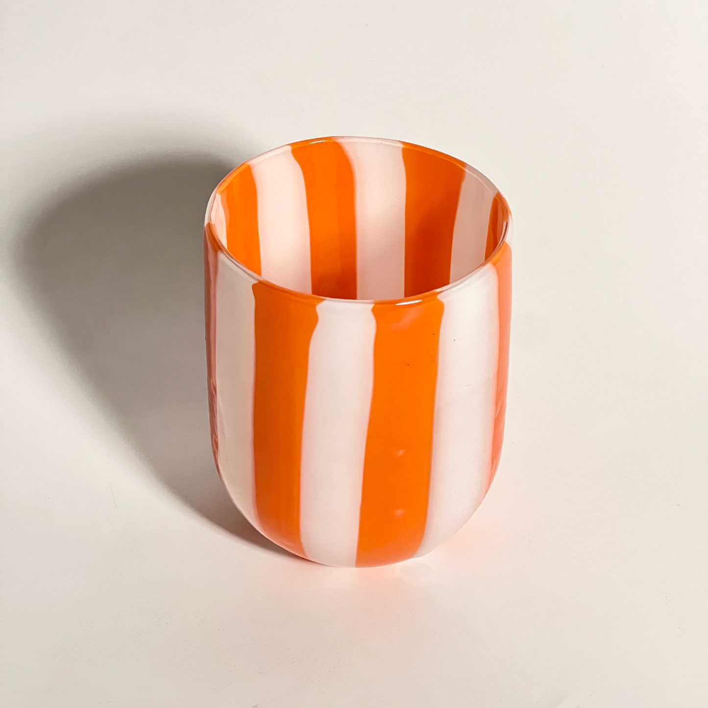 Opaque Murano Cane Glass Tumbler