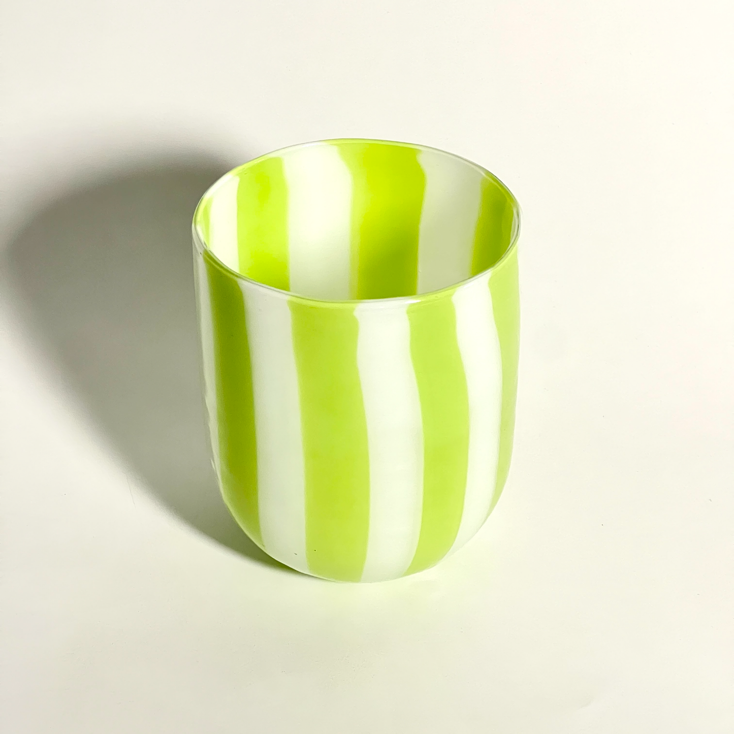 Opaque Murano Cane Glass Tumbler