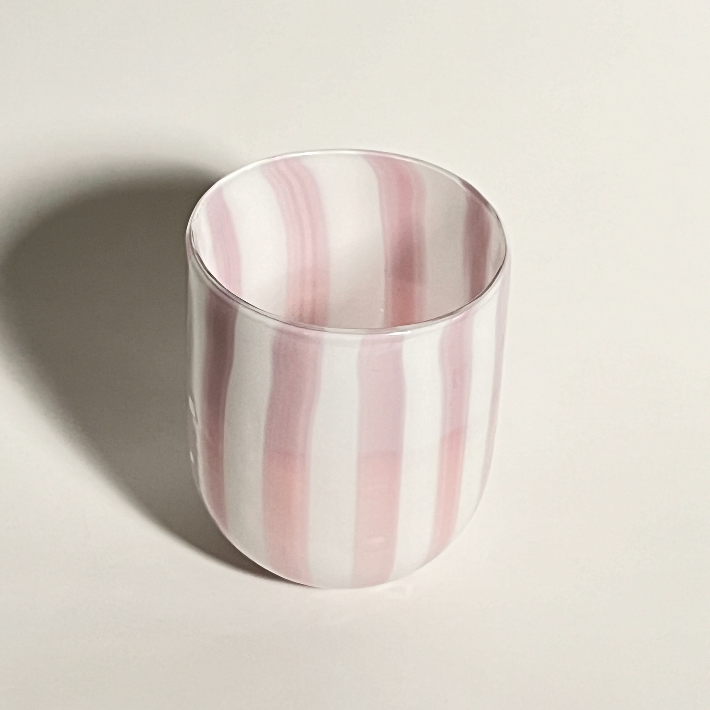 Opaque Murano Cane Glass Tumbler