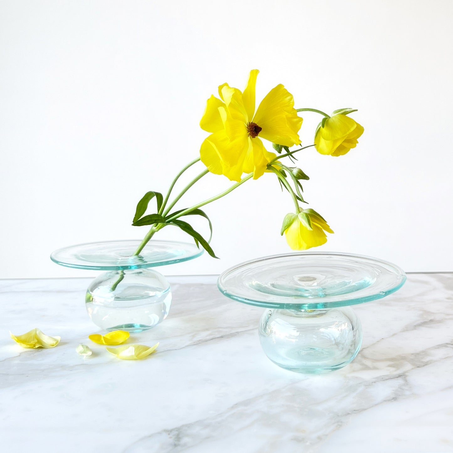 Parisian Hand Blown Glass CD Vases