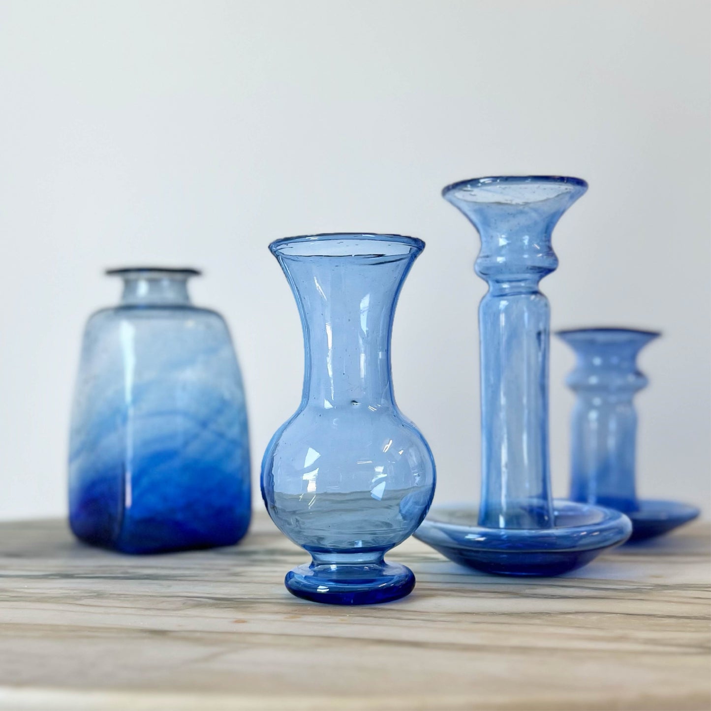 Parisian Hand Blown Glass Vases