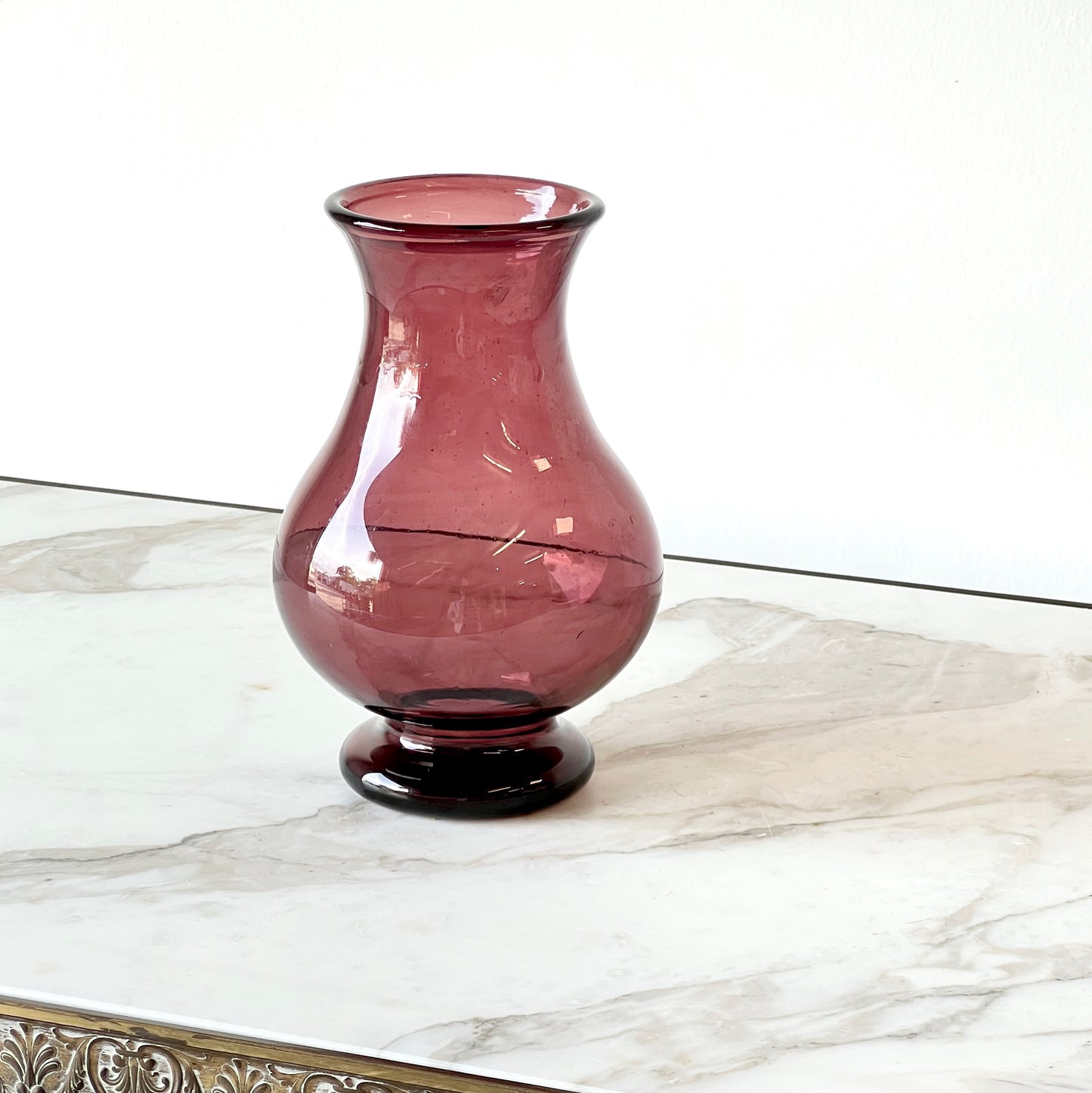 Parisian Hand Blown Glass Petit Pitcher