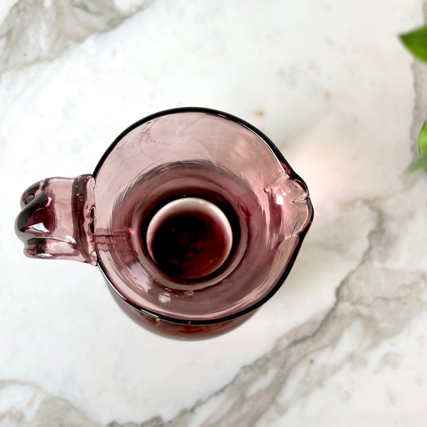 Parisian Hand Blown Glass Petit Pitcher