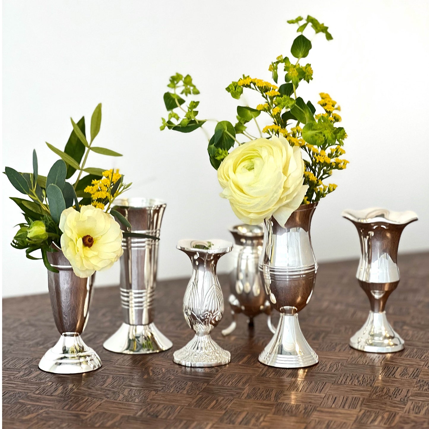 Collection of Queen Anne's Silver Vases