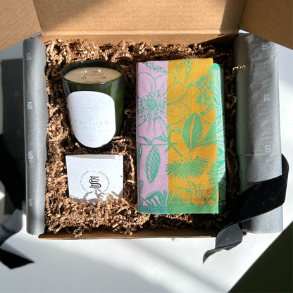 'Freshly Picked' Candle & Tea Towel Gift Set