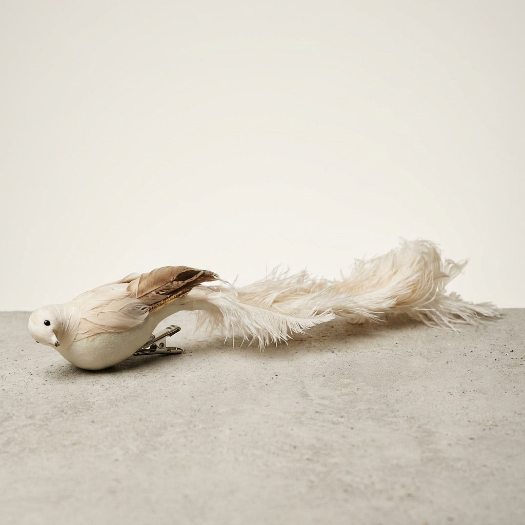 Clip-On Ostrich Tail Bird