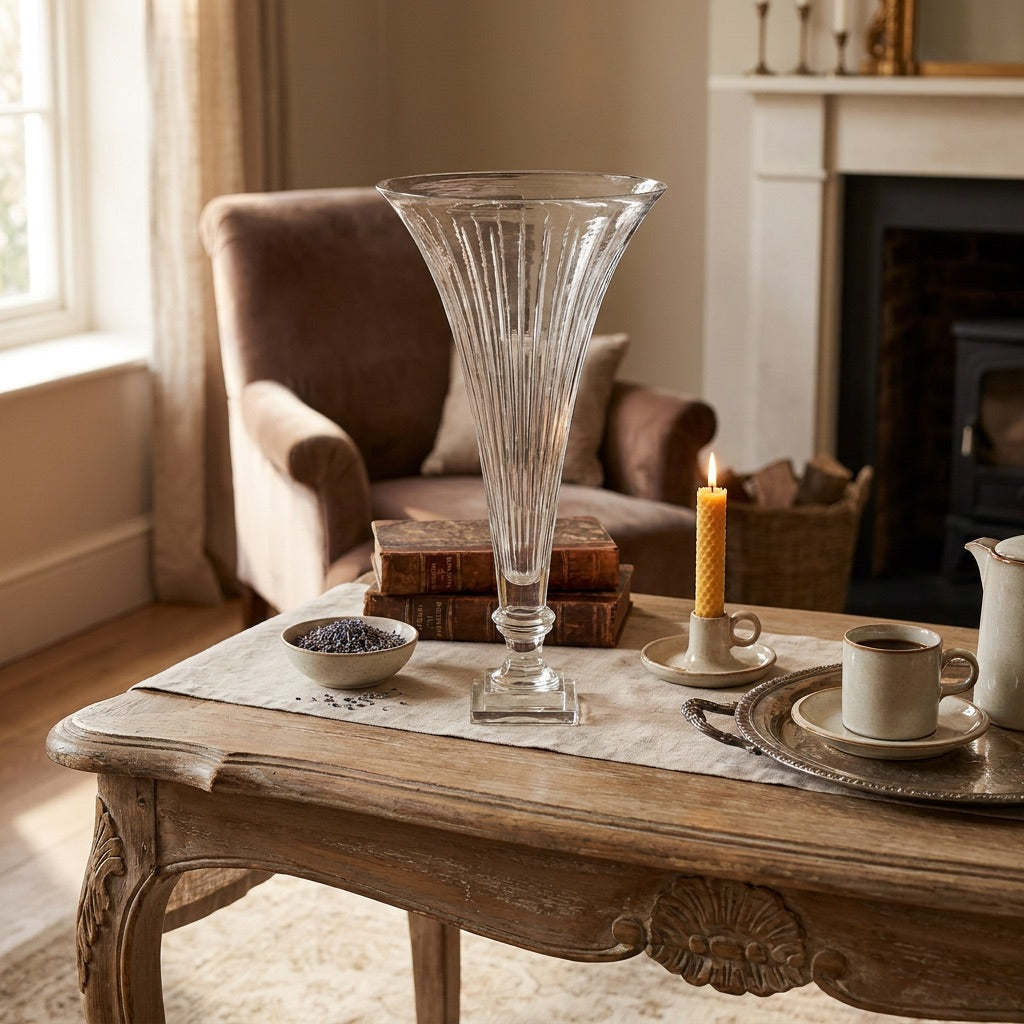 Vertical Cut Trumpet Vase