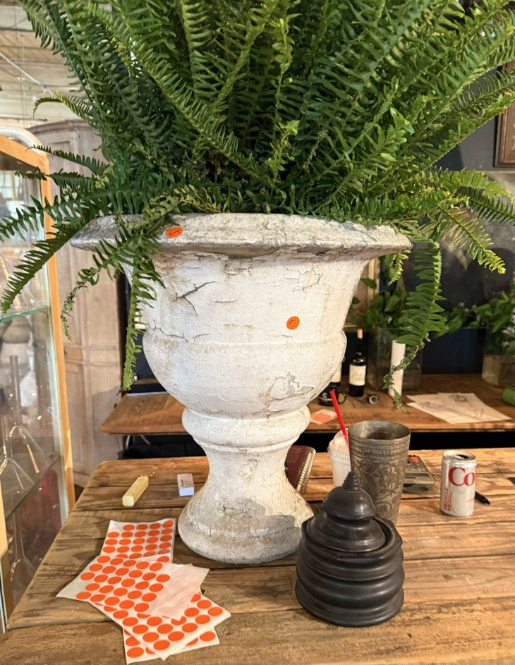 Vintage Stone Pedestal Planter