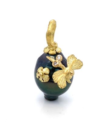 18k Tahitian Pearl Pendant