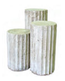 Stone Fluted Column Triad
