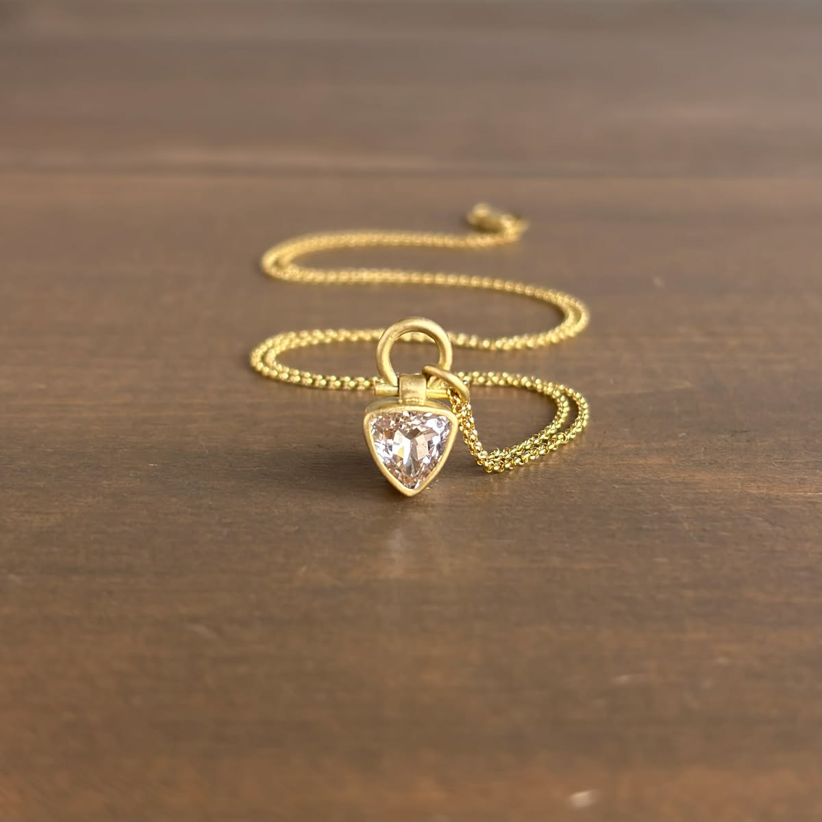 Sapphire Trillion Cut Pendant