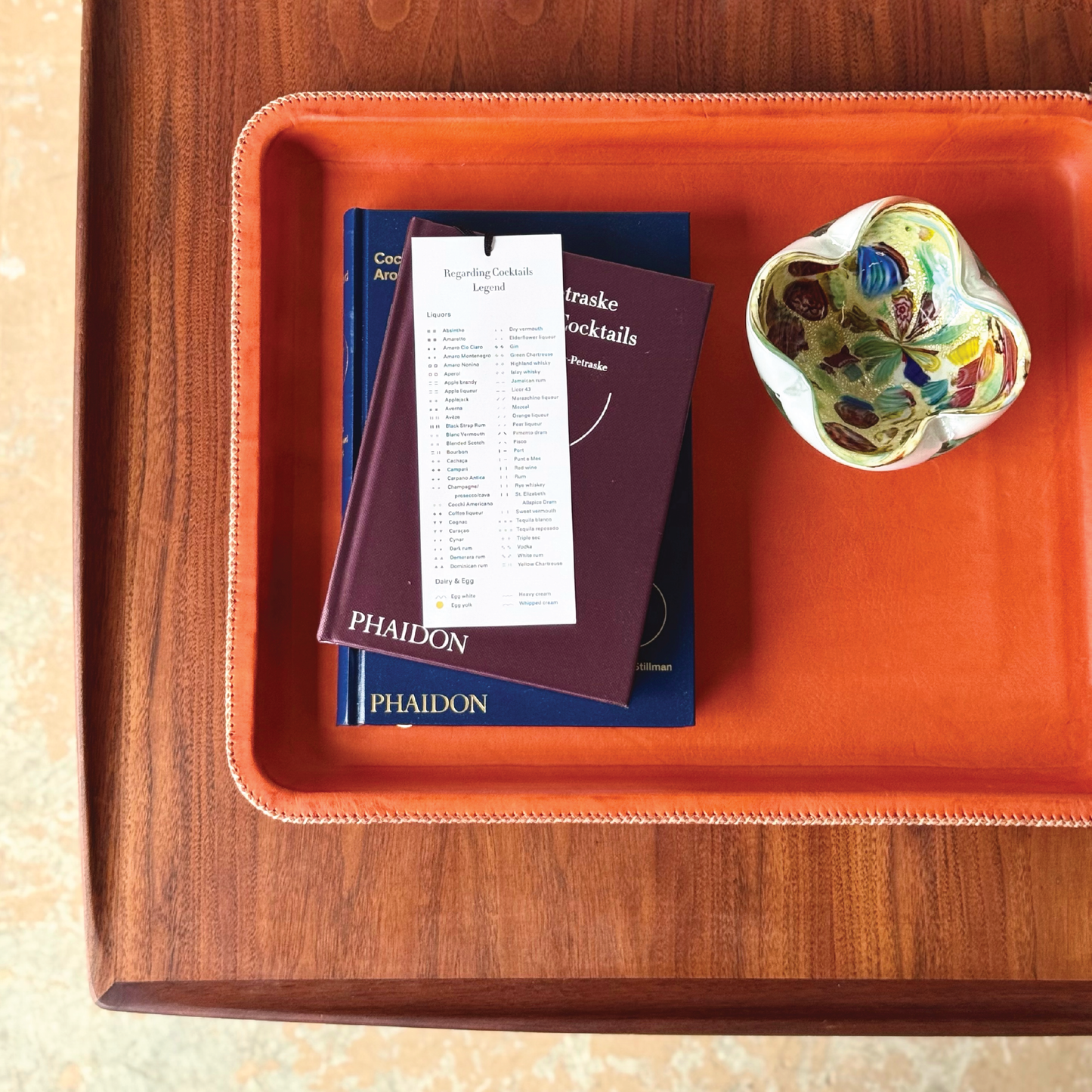 Hand Stitched Leather Rectangular Tray