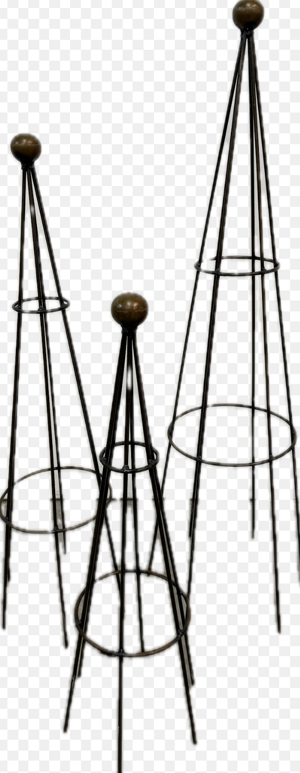 Iron Cone Garden Obelisk