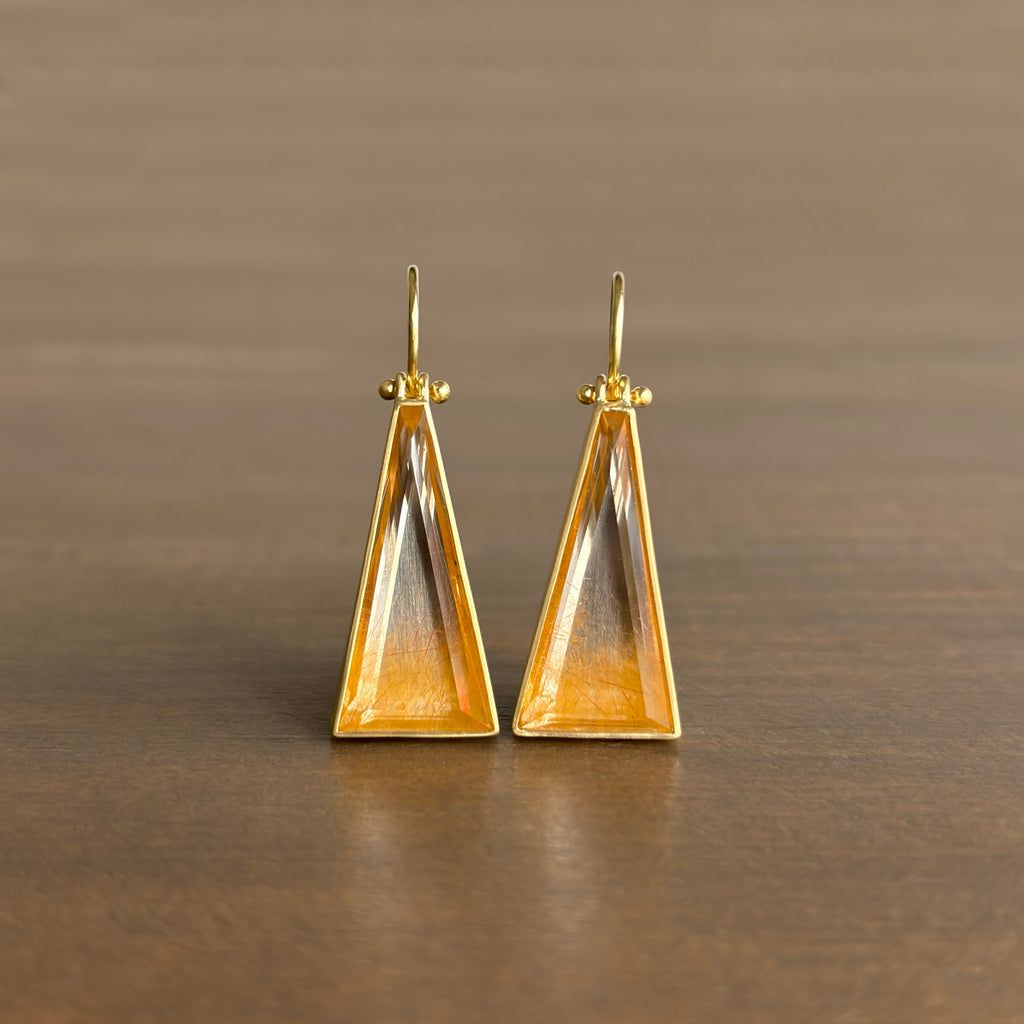 Ombré Rutilated Quartz Earrings