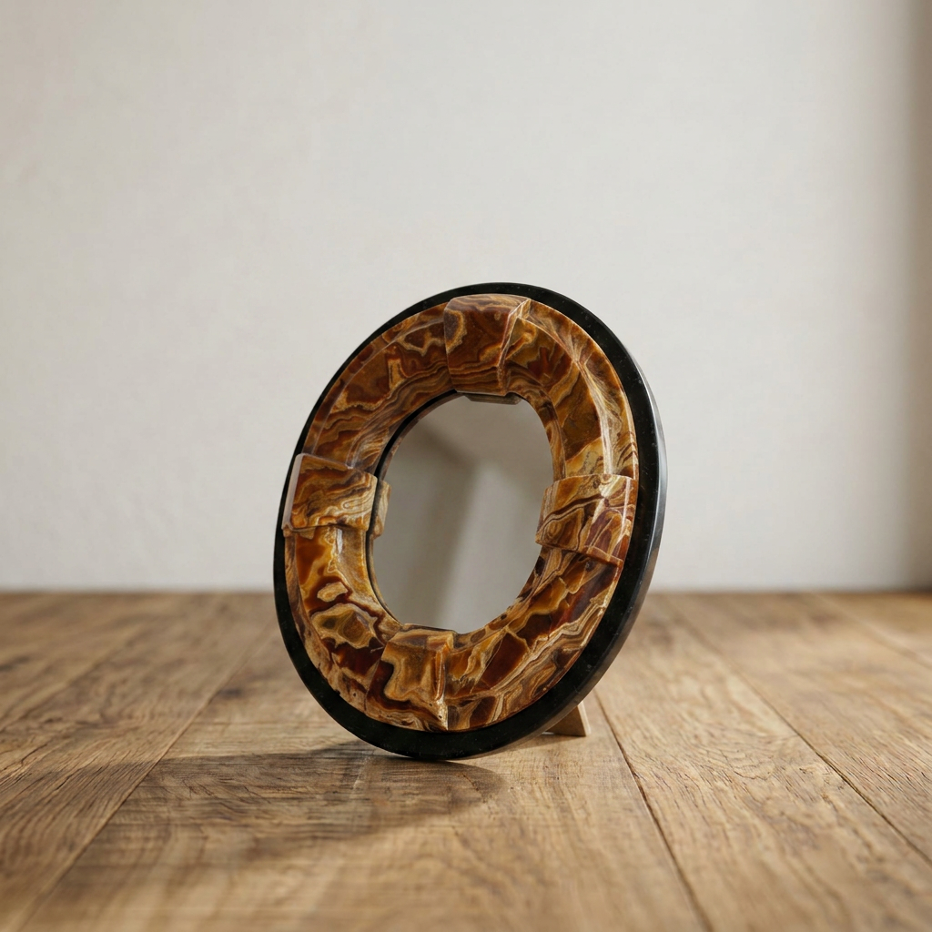 Vintage Italian Small Marble Mirror