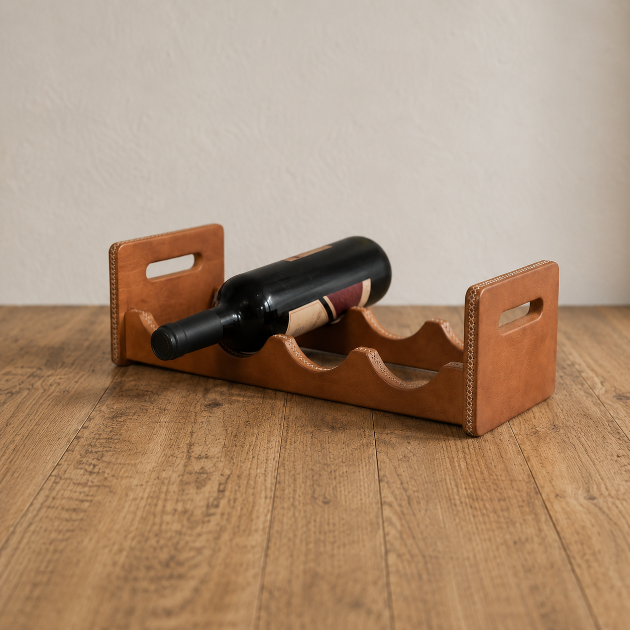 Leather Bottle Rack