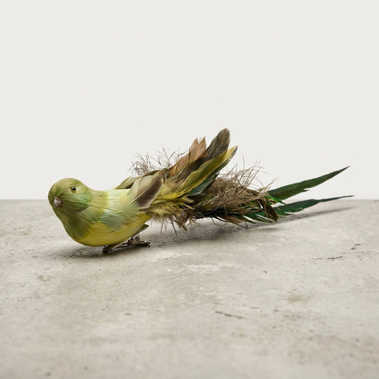 Clip-On Mixed Feather Bird