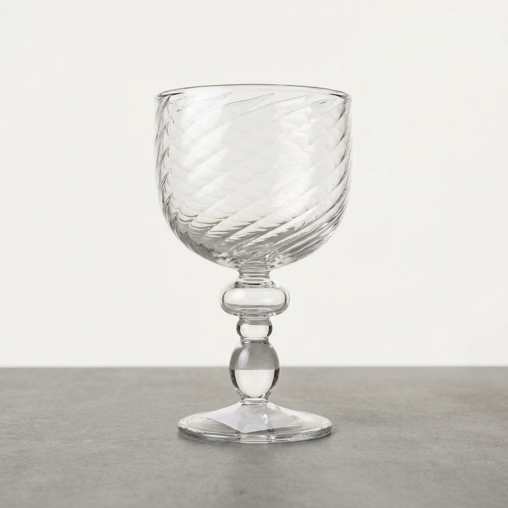 Spiraled Wine Glass