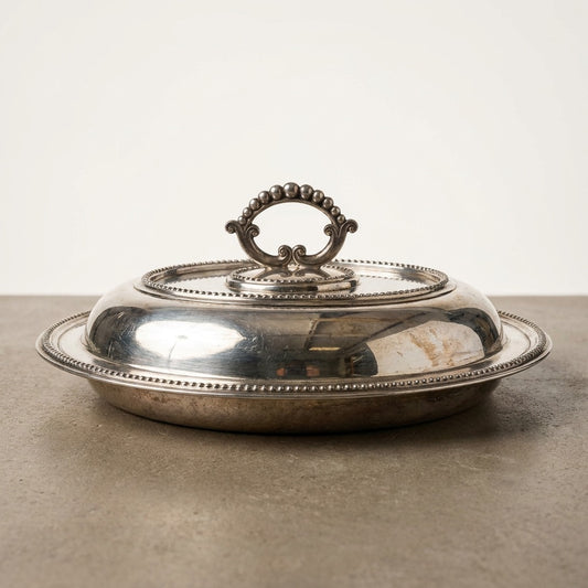 Vintage English Silver Dome Dish