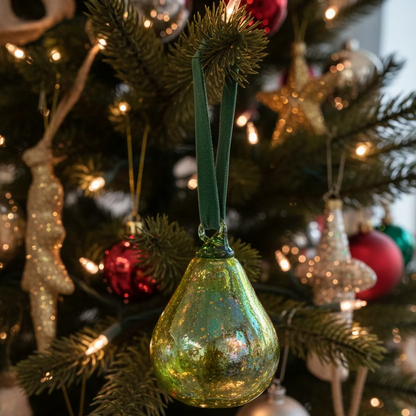 Pear Glass Ornament