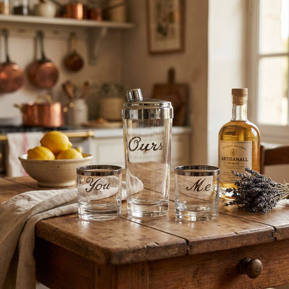 Vintage "You, Me, Ours" Shaker Set